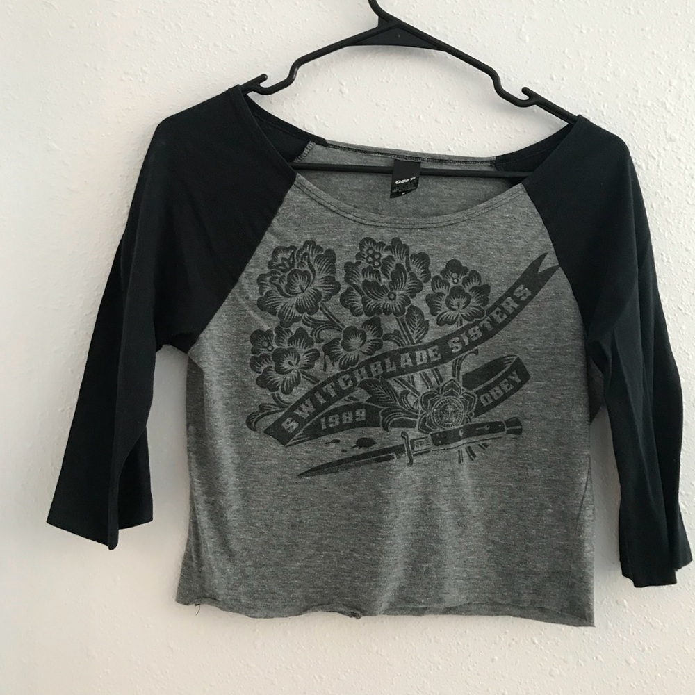 Obey Baseball Crop Top